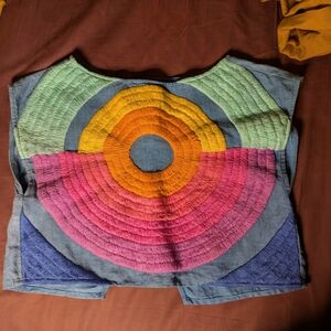 Mara Hoffman Electrolyte Linen Embroidered Crop Top